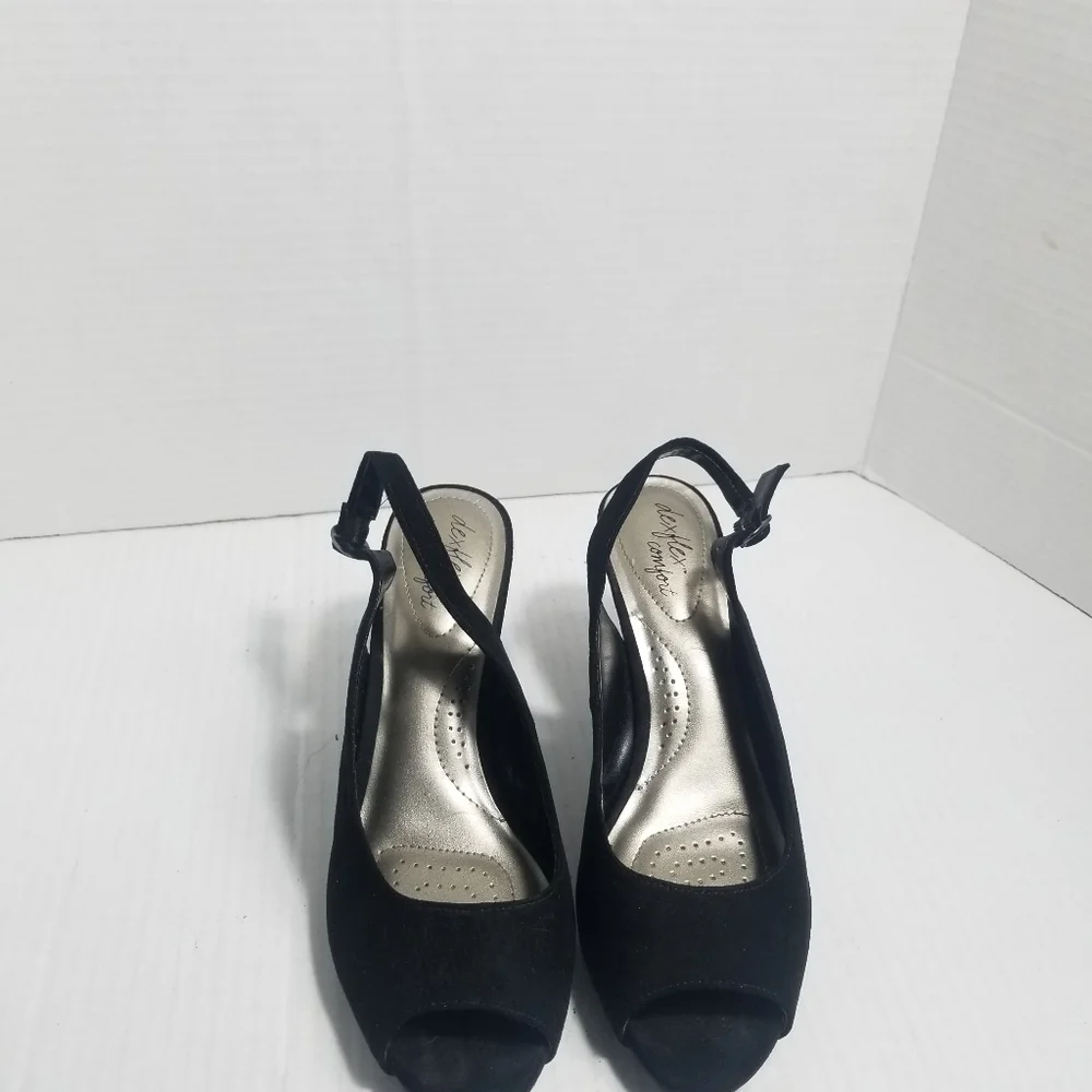 DEXFLEX COMFORT WOMEN'S BLACK SLINGBACK HEELS SIZE 6.5